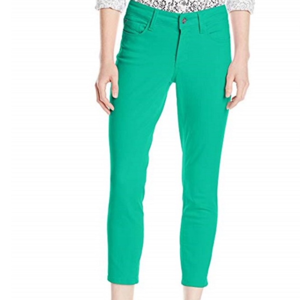 🎉HP✨NYDJ Petite Clarissa Skinny Ankle Jeans Jade Mint Green Jeans Size 8P